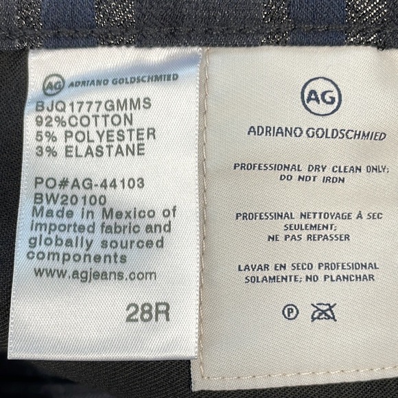 NWT AG Adriano Goldschmied Farrah Skinny Ankle Metallic Stripe Jeans HR 28 - Picture 15 of 15